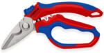 KNIPEX Ножици за рязане на кабел и кримпване, хромирани, синьо-червена ръкохватка 160мм, с отваряща пружина, - K950520SB (K950520SB)
