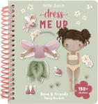 Little Dutch Carte cu activitati pentru copii - Dress me Up - Rosa & Friends - Fairy Garden - Little Dutch
