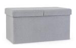 Bizzotto Banca textil gri Joris 76x38x38 cm (0730191) Canapea