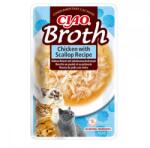 Inaba Foods 12 x Ciao Churu Broth Plic Pentru Pisici cu Pui si Scoici, 40 g