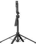 Cellect AI tripod selfie bot LED világítással, fekete (GIMBAL-C17-BK) (GIMBAL-C17-BK)