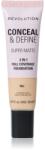 Makeup Revolution Conceal & Define mattító alapozó árnyalat F6N 23 ml