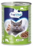 PreVital teljes értékű állateledel felnőtt, ivartalanított macskák számára marhával szószban 415 g