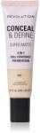Makeup Revolution Conceal & Define mattító alapozó árnyalat F1N 23 ml