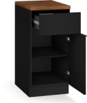 Blumfeldt WoodVista Fiókos szekrény, Robusztus MDF munkalap, Soft-Close zsanérok, Alumínium fogantyúk (JOY-WVD400BW) (JOY-WVD400BW) - electronic-star