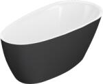 Excellent Olia 2.0 cadă freestanding 160x75 cm ovală alb-negru-bicolor WAEX. OLI2.16WHBLM (WAEXOLI216WHBLM)