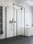 Radaway Radway Essenza Black KDJ+S szögletes fekete zuhanykabin 110B+120+80 (1385023-54-01L+1384054-01-01+1384051-01-01)