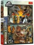 Trefl Puzzle Trefl de la 2 x 200 piese - Lumea preistorica Puzzle
