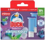 DUCK Fresh Discs Virtual Violet WC-öblítő korong utántöltő 2 x 36 ml - 72 ml