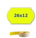 CDRmarket Árcímkék fogók címkézéséhez, 26mm x 12mm, 900db, sárga jelzés