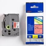 Brother TZ-451 / TZe-451, 24mm x 8m, fekete nyomtatás / piros alapon, eredeti szalag (TZE451)