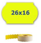 CDRmarket Árcímkék fogók címkézéséhez, 26mm x 16mm, 700db, sárga jelzés (ETRL-26x16-yellow)