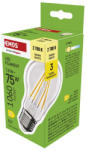 EMOS ZF5D52, LED izzó Filament A60 / E27 / 7, 8 W (75 W) / 1060 lm / Meleg fehér (ZF5D52)