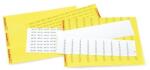 Partex címkék PF-20018KT49, 9, 5 x 17, 5 mm, sárga-fehér, 352 db, A4 1 lap (PF-20018KT49)