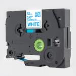 Utángyártott Brother TZ-FX233 / TZe-FX233, 12mm x 8m, flexi, kék nyomtatás / fehér alapon, kompatibilis szalag (TZe-FX233)
