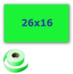 CDRmarket Árcímkék fogók címkézéséhez, téglalap alakú, 26mm x 16mm, 700db, zöld jelzés (ETRL-26x16-green2)
