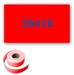 CDRmarket Árcímkék fogók címkézéséhez, téglalap alakú, 26mm x 16mm, 700db, piros jelzés (ETRL-26x16-red2)