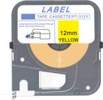 Utángyártott Max LM-312Y, 12mm x 8m, sárga utángyártott szalag (PT-312Y)