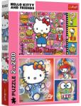 Trefl Puzzle Trefl din 2 x 200 piese - Hello Kitty si prieteni Puzzle