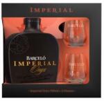 Ron Barceló Imperial Onyx rum díszdobozban 2 pohárral DRS (0, 7L / 38%)