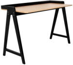 Frandsen King Home Compas Tölgyfa Íróasztal Fekete Lábakkal