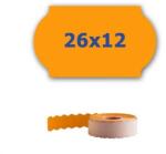 CDRmarket Árcímkék fogók címkézéséhez, 26mm x 12mm, 900db, narancs jelzés (ETRL-26x12-orange)