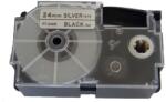 Utángyártott Casio XR-24SR1 24mm x 8m fekete nyomtatás / ezüst alapon, kompatibilis szalag (XR24SR)