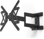 Hama Suport de perete TV Hama pivotant, rabatabil, brat extra lung (suport de perete TV 32-65 inch, VESA 100x100 pana la VESA 400x400, pana la 50 kg, Ultra Slim, suport extensibil, cu dibluri Fischer) negr