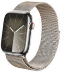 Crong Milano Steel - Rozsdamentes acél szíj Apple Watchhoz 38/40/41/42 mm pezsgő (CRG-40MST-CHP)