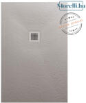 AREZZO design SOLIDSoft zuhanytálca 140x80 cm, BETON, színazonos lefolyóval (2 doboz) (80140C)