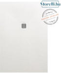 AREZZO design SOLIDSoft zuhanytálca 100x90 cm, FEHÉR, színazonos lefolyóval (2 doboz) (90100W)