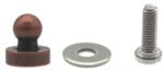 LOXX Parte inferioara cu surub M2, 5 x 8 mm pentru sisteme fixare LOXX, diverse finisaje (Finisaj material: Nichelat) (45588.05000)