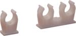 Tracon Pattintható kábel- és csőrögzítő, tiplivel + csavarral, fehér, 2x(d=16-18mm), PP (TKCP-16-18/2) (16-18/2)