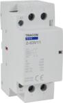 Tracon Installációs kontaktor, 230V AC, 50Hz, 2 Mod, 1xNO+1xNC, AC1/AC7a, 63A (SHK2-63V11) (SHK2-63V11)
