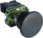 Tracon Gombafejű nyomógomb, fémalapra szerelt, fekete, 1×NO, 3A/400V AC, IP42, d=40mm (NYGBC21) (NYGBC21)