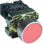 Tracon Egyszerű nyomógomb, fémalapra szerelt, piros, 1×NC, 3A/240V AC, IP42 (NYGBA42P) (NYGBA42P)
