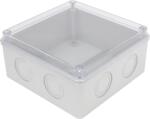 Tracon Elektronikai doboz, világos szürke, átlátszó fedéllel, 150×150×70mm, IP55 (MED15157T) (MED15157T)