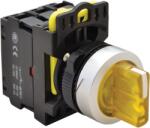 Tracon Világítókaros kapcsoló, sárga, LED, háromállású, rugóvissza, 1×NO+1×NC, 5A/230V AC-15, IP65, LED 230V AC/DC (NYK3-SL34Y) (NYK3-SL34Y)