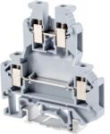 Tracon Emeletes ipari sorozatkapocs, csavaros, sínre, szürke, 0, 2-4mm2, 500VAC, 32A (TSKA4/2) (TSKA4/2)
