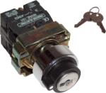 Tracon Tokozott kulcsos kapcsoló, fémalap, bal KI, kétállású, 1×NC+1×NO, 3A/230V AC (NYBG25KKT) (NYBG25KKT)