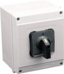 TRACON Tokozott választókapcsoló, 1-0-2, 400V, 50Hz, 25A, 2×4P, 7, 5kW, 48×48mm, 90°, IP65 (TKV-259/4T65) (TKV-259/4T65)