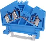 Tracon Nullavezető ipari sorozatkapocs, rugós, sínre, kék, 800V 24A 0.08-2.5 mm2 3P (TSKC2, 5/3D-K) (TSKC2,5/3D-K)