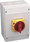 TRACON Tokozott biztonsági lakatolható szakaszoló kapcsoló, 400V, 50Hz, 80A, 3P, 22kW, 64×64mm, IP65 (TSS-80/3T65) (TSS-80/3T65)