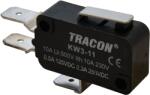 TRACON Helyzetkapcsoló, mikro, rugószáras, 1×CO 10A/230VAC, 0, 3A/250VDC, 15mm, 6, 3x0, 8 mm, IP00 (KW3-11) (KW3-11)