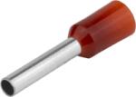 Tracon Szigetelt (PA6.6) érvéghüvely, ónozott elektrolitréz, piros, 1mm2, L=14, 6mm (E09) (E09)