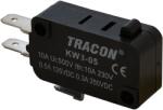 TRACON Helyzetkapcsoló, mikro, ütközős, 1×CO 10A/230VAC, 0, 3A/250VDC, 4, 8x0, 5 mm, IP00 (KW3-05) (KW3-05)