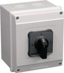 TRACON Tokozott választókapcsoló, 0-1-2, 400V, 50Hz, 20A, 2x4P, 5, 5kW, 48x48mm, 90°, IP65 (TKB-209/4T65) (TKB-209/4T65)