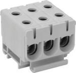 Tracon Főáramköri leágazó kapocs, sínre szerelhető, szürke, 2.5-50mm2, max. 1000VAC, 1500VDC, 3xmax. 160A (FLEAL-50/1X3) (FLEAL-50/1X3)