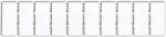 Tracon Jelölőlapka TSKA, TSKB sorozatkapocshoz, (10 modul), W=10mm, TSKA10. , TSKA16. , TSKA35. , TSKA50. , TSKA95. , TSKA150. , TSKA240. (J10) (J10)