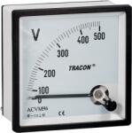 TRACON Analóg váltakozó áramú voltmérő, 96×96mm, 250V AC (ACVM96-250) (ACVM96-250)